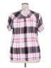Torrid 100% Rayon Pink Short Sleeve Blouse Size 2X Plus (2) - photo 2
