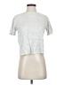 Vince. Metallic Silver Short Sleeve Turtleneck Size S - photo 1