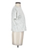 Vince. Metallic Silver Short Sleeve Turtleneck Size S - photo 4