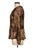 By Design Animal Print Brown Long Sleeve Blouse Size L - photo 5