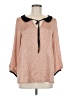 Ann Taylor LOFT 100% Polyester Polka Dots Pink 3/4 Sleeve Blouse Size M - photo 1