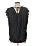 Ann Taylor LOFT Polka Dots Black Short Sleeve Top Size L - photo 2