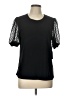 CeCe Black Short Sleeve Top Size L - photo 1