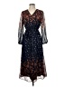 MSK 100% Polyester Stars Blue Cocktail Dress Size M (petite) - photo 1