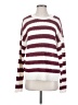 Lands' End Stripes Burgundy Pullover Sweater Size S - photo 1