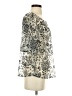 Hinge Silver Short Sleeve Blouse Size XS - photo 4