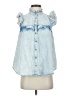 ETRO Blue Sleeveless Button-Down Shirt Size S - photo 1