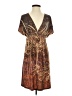 Body Central Print Brown Casual Dress Size S (estimated) - photo 1