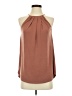 Green Envelope Brown Sleeveless Blouse Size XS - photo 1