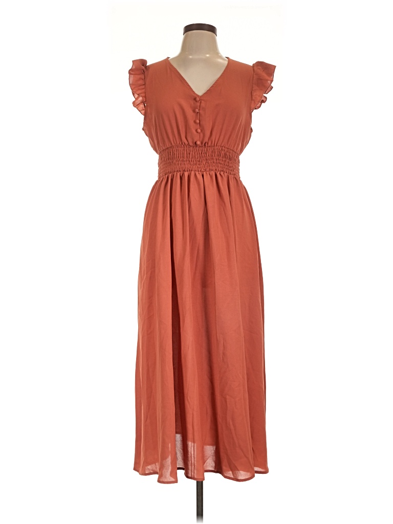 Pre-owned Shein Casual Dress In Orange