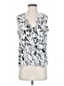 Go By Go Silk 100% Silk Silver Sleeveless Silk Top Size S - photo 1