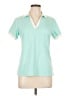 90 Degree by Reflex Teal Short Sleeve Blouse Size L - photo 1