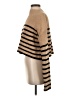 MIOU MUSE Stripes Tan Turtleneck Sweater Size S - photo 5