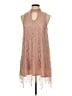 Love, Fire 100% Nylon Tan Cocktail Dress Size L - photo 1
