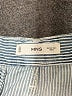 MNG Stripes Blue Denim Shorts Size 6 - photo 3