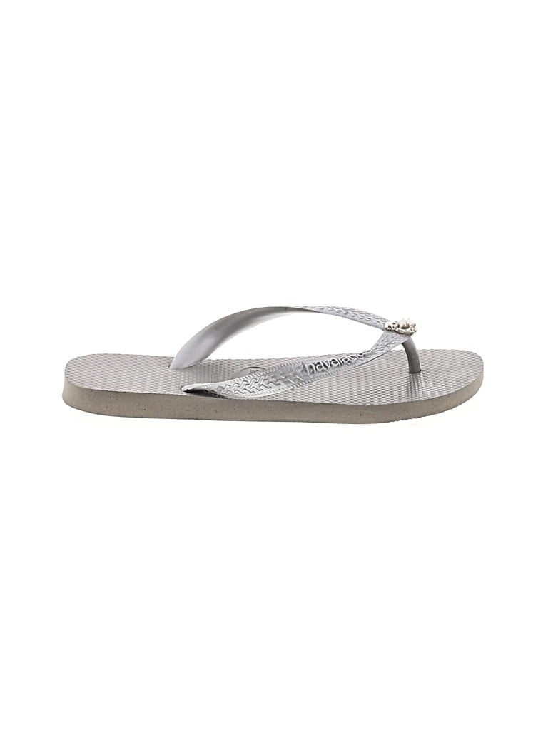 Pre-owned Havaianas Flip Flops In Gray