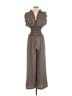 Max Studio Houndstooth Brown Jumpsuit Size S - photo 2