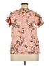 Unbranded 100% Polyester Pink Short Sleeve Blouse Size XXL - photo 2