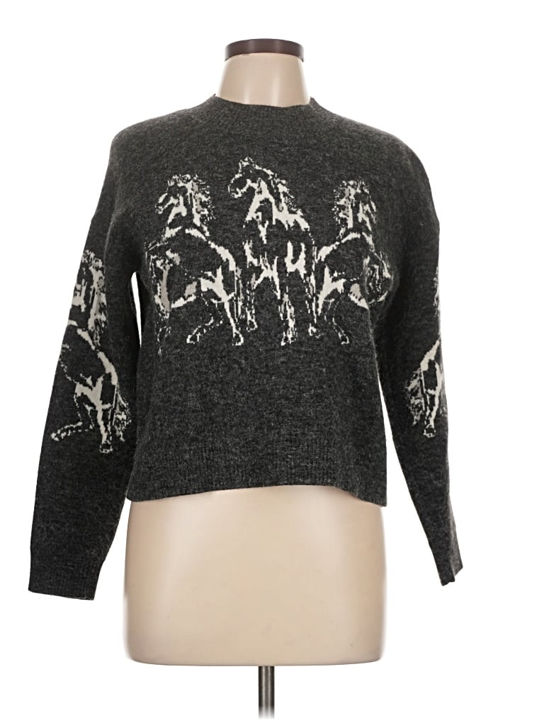 Pre-owned Minkpink Pullover Sweater In Gray