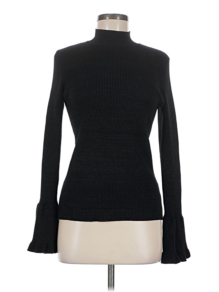 Pre-owned Calligraphie Turtleneck Sweater In Black