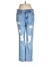 a.n.a. A New Approach Hearts Blue Jeans Size 6 - photo 1