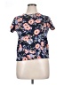Croft & Barrow Floral Blue Short Sleeve Blouse Size XL - photo 1