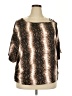 Discreet Brown 3/4 Sleeve T-Shirt Size 3X - photo 1