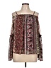 B.wear 100% Polyester Burgundy 3/4 Sleeve Blouse Size L - photo 1