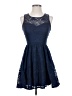 THREE PINK HEARTS 100% Polyester Argyle Blue Cocktail Dress Size XS - photo 1