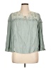 Unbranded 100% Viscose Teal 3/4 Sleeve Blouse Size XL - photo 1