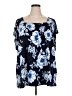 Lane Bryant Blue Short Sleeve Blouse Size 22 - 24 Plus - photo 1