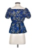 Shein 100% Polyester Blue Short Sleeve Blouse Size 2 - photo 2