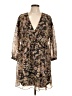 Madewell 100% Polyester Floral Brown Casual Dress Size L - photo 1