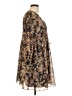Madewell 100% Polyester Floral Brown Casual Dress Size L - photo 4
