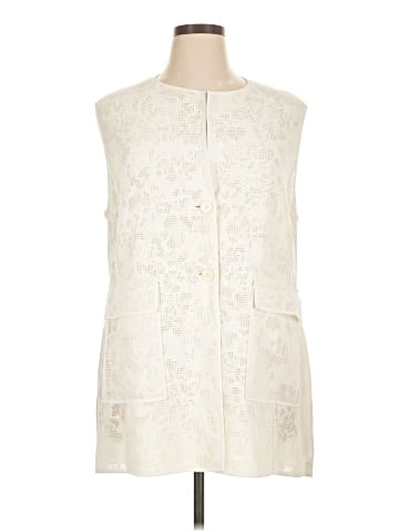 St. John Sleeveless Button-Down Shirt (view 1)