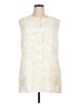 St. John Ivory Sleeveless Button-Down Shirt Size XL - photo 1