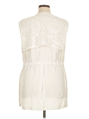 St. John Sleeveless Button-Down Shirt (view 2)