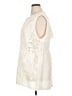 St. John Ivory Sleeveless Button-Down Shirt Size XL - photo 5