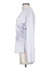 Something Navy Silver Long Sleeve Blouse Size S - photo 5