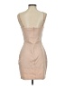 Socialite Solid Tan Cocktail Dress Size S - photo 2