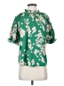 Sienna Sky 100% Polyester Floral Green Short Sleeve Blouse Size S - photo 1