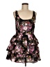 LoveShackFancy 100% Silk Floral Black Cocktail Dress Size 6 - photo 1