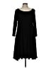 Nina Leonard Solid Black Casual Dress Size L - photo 1