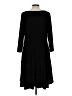 Nina Leonard Solid Black Casual Dress Size L - photo 2