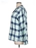 Northcrest 100% Cotton Plaid Blue 3/4 Sleeve Button-Down Shirt Size XL - photo 5