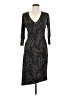 Veronica M. Animal Print Black Cocktail Dress Size M - photo 1