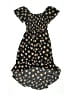 Art Class 100% Rayon Hearts Black Dress Size 6 - 7 - photo 1