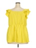 Lane Bryant 100% Polyester Yellow Sleeveless Blouse Size 20 - photo 2