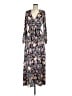 Signify 100% Polyester Floral Black Casual Dress Size M - photo 1