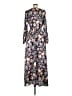 Signify 100% Polyester Floral Black Casual Dress Size M - photo 2